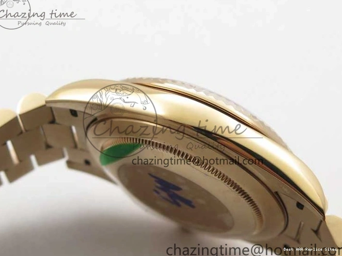 Best AAA Replica Sites A 228239 New 904 Dial on 40mm RG President QuickDry Dial BP Brown 2824 Bracelet Roman Day-Date RG Version 0110